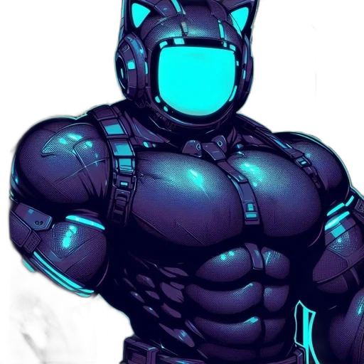 robot, mask, animal, comic book art transparent PNG cut-out