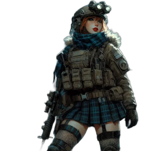 jacket, weapon, dress, hat transparent PNG cut-out