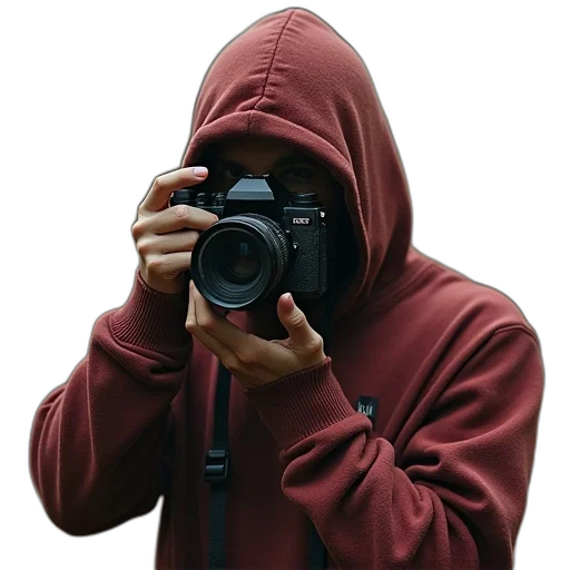 jacket, face, staff, weapon transparent PNG cut-out