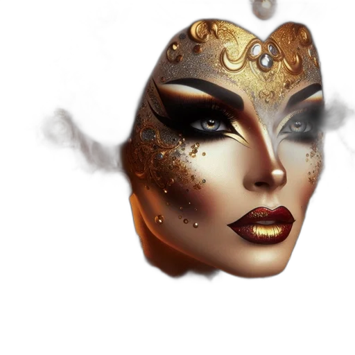 mask, crown, face, jewelry transparent PNG cut-out