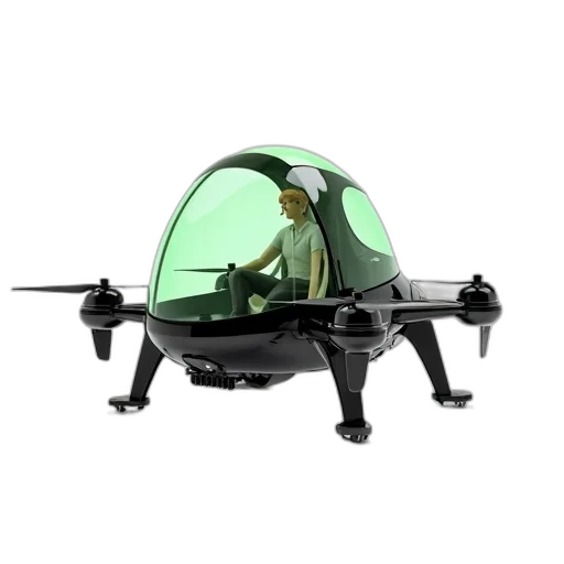 3d render, futuristic, black, green transparent PNG cut-out