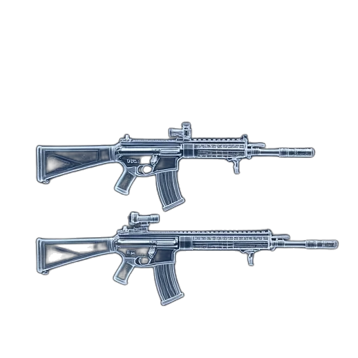 weapon, 3d render, type, blueprint transparent PNG cut-out
