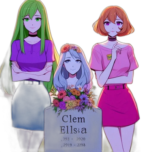 flower, dress, crown, staff transparent PNG cut-out