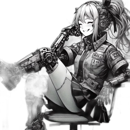 robot, weapon, jacket, sword transparent PNG cut-out