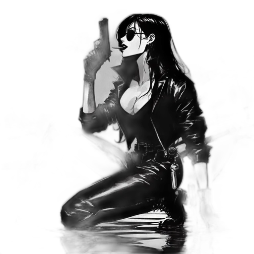 jacket, weapon, comic book art, concept art transparent PNG cut-out