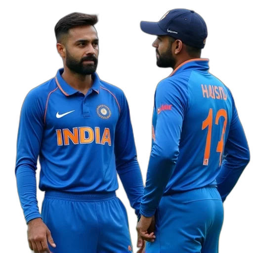 india, cricketers, blue, suits transparent PNG cut-out