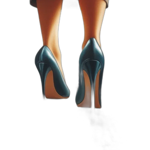 shoes, dress, 3d render, photorealistic transparent PNG cut-out