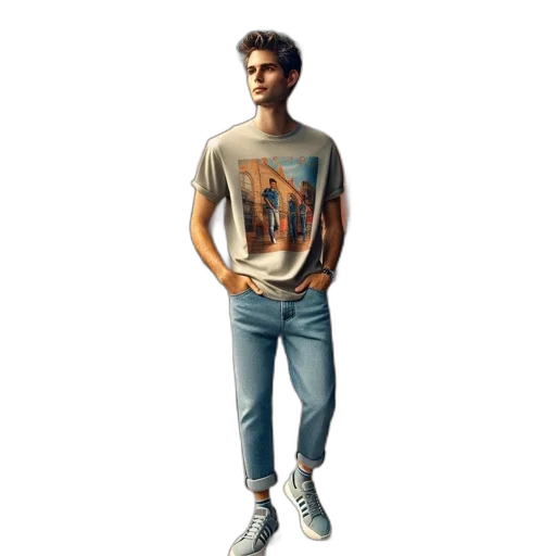 jacket, shoes, photorealistic, 3d render transparent PNG cut-out