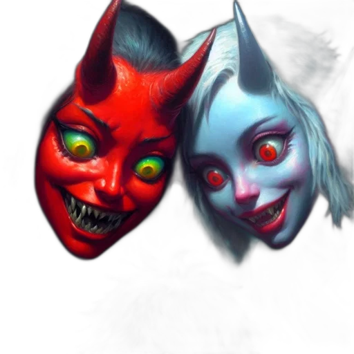 mask, concept art, fantasy art, comic book art transparent PNG cut-out