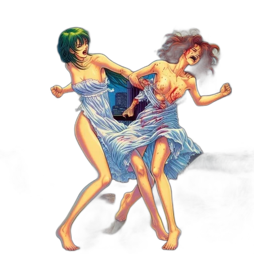 dress, concept art, comic book art, watercolor transparent PNG cut-out