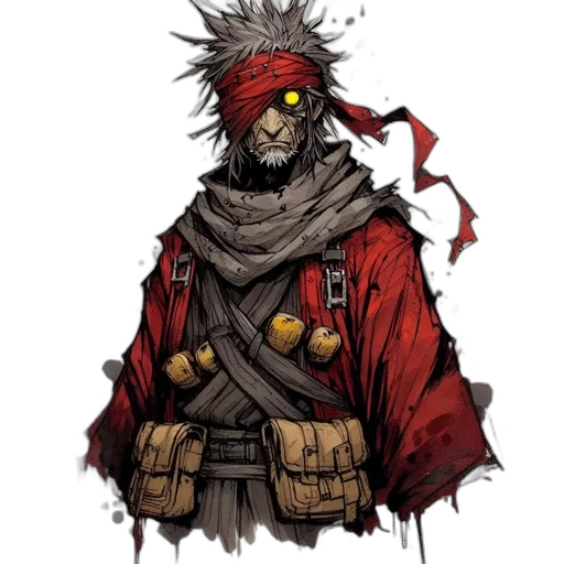 mask, staff, jacket, concept art transparent PNG cut-out