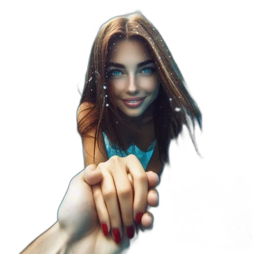 jewelry, hair, face, staff transparent PNG cut-out