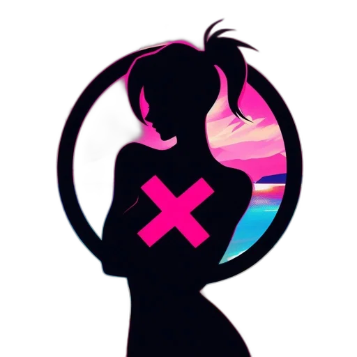 staff, dress, vaporwave, pixel art transparent PNG cut-out