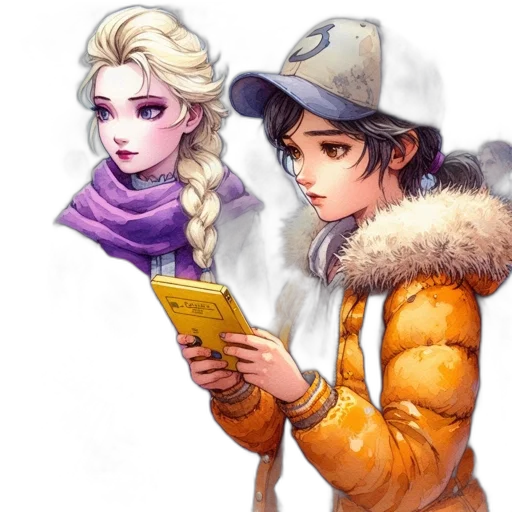 face, jacket, staff, hat transparent PNG cut-out