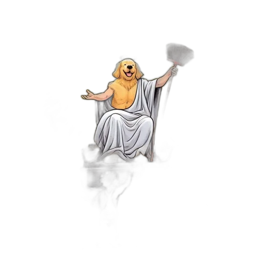 creature, mask, staff, dress transparent PNG cut-out