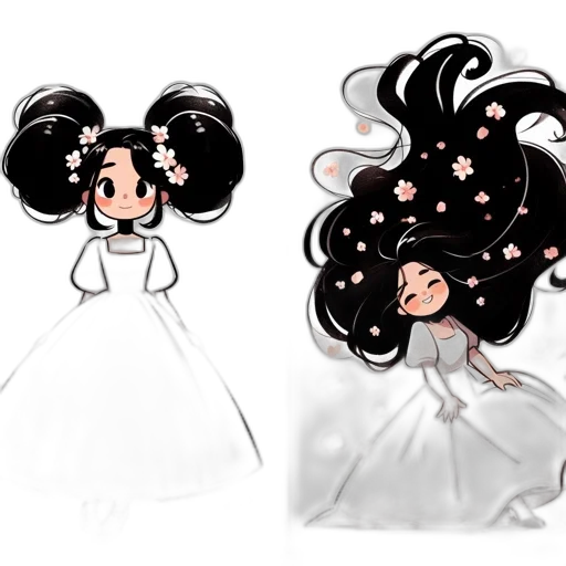 hair, concept art, cartoon, anime transparent PNG cut-out