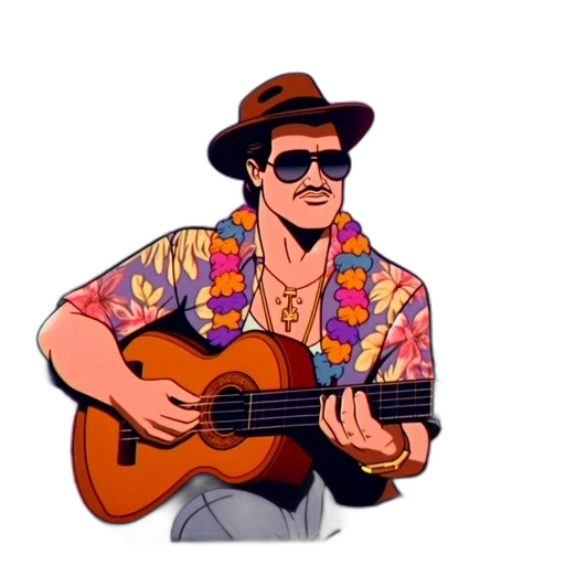 jacket, hat, cartoon, pixel art transparent PNG cut-out