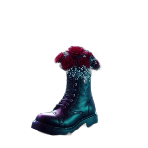 shoes, vaporwave, 3d render, scene transparent PNG cut-out