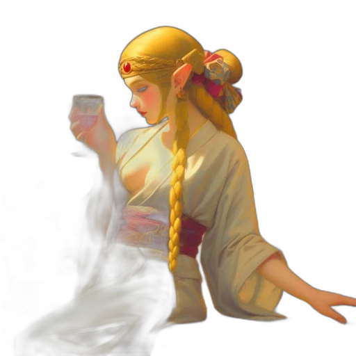 staff, dress, dragon, weapon transparent PNG cut-out