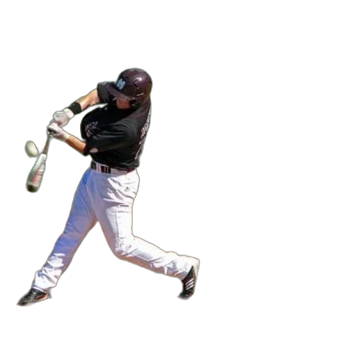 weapon, baseball, player, black transparent PNG cut-out