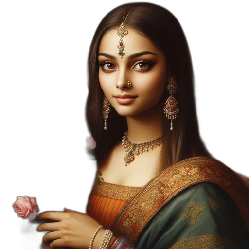 jewelry, face, crown, oil painting transparent PNG cut-out