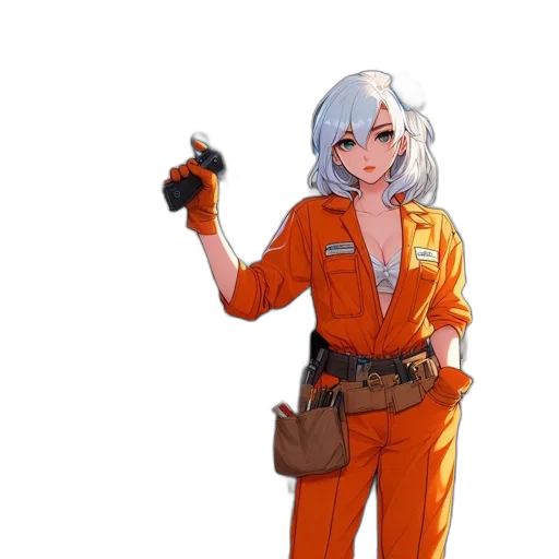 staff, weapon, jacket, robot transparent PNG cut-out