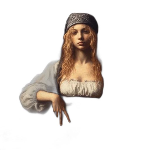 hat, jewelry, face, dress transparent PNG cut-out