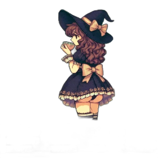 dress, staff, hat, crown transparent PNG cut-out