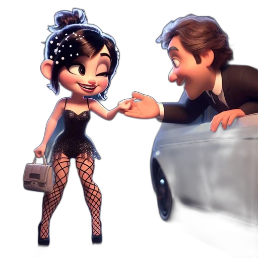 car, dress, concept art, cartoon transparent PNG cut-out