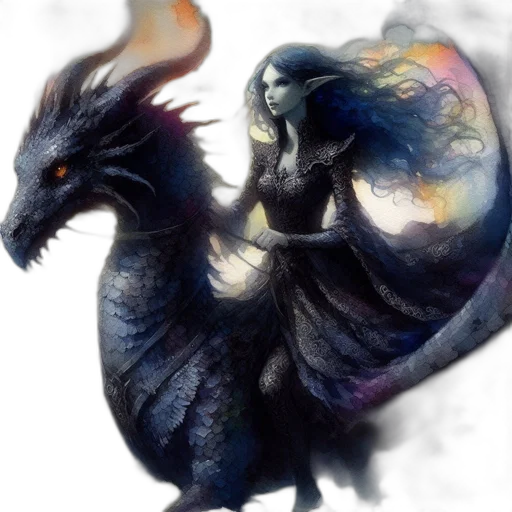 dragon, creature, animal, staff transparent PNG cut-out