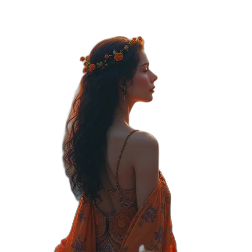 dress, crown, jewelry, flower transparent PNG cut-out