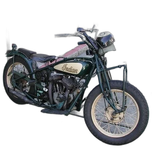 photorealistic, green, indian, motorcycle transparent PNG cut-out