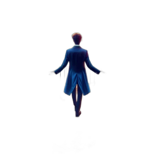 jacket, dress, staff, umbrella transparent PNG cut-out
