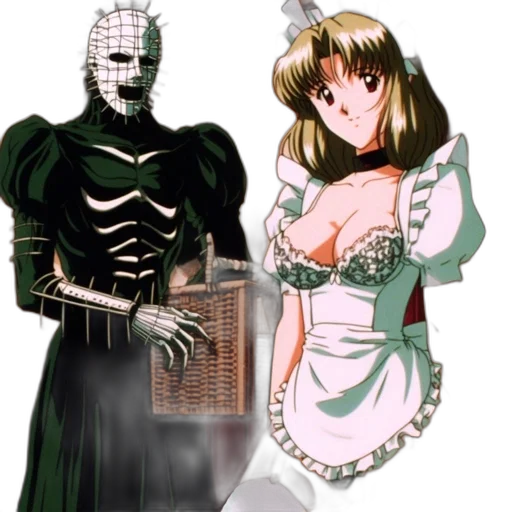 robot, dress, mask, vaporwave transparent PNG cut-out