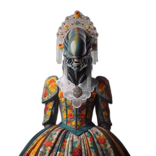 robot, dress, mask, jewelry transparent PNG cut-out