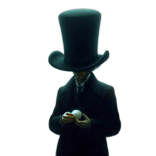 hat, staff, mask, robot transparent PNG cut-out