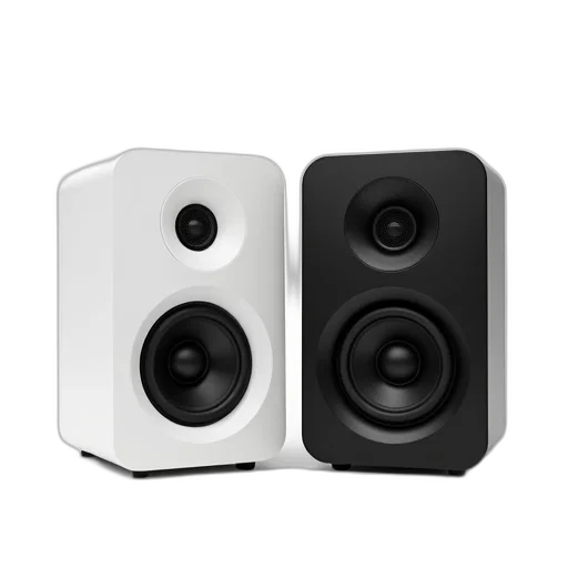 3d render, white, speaker, large transparent PNG cut-out