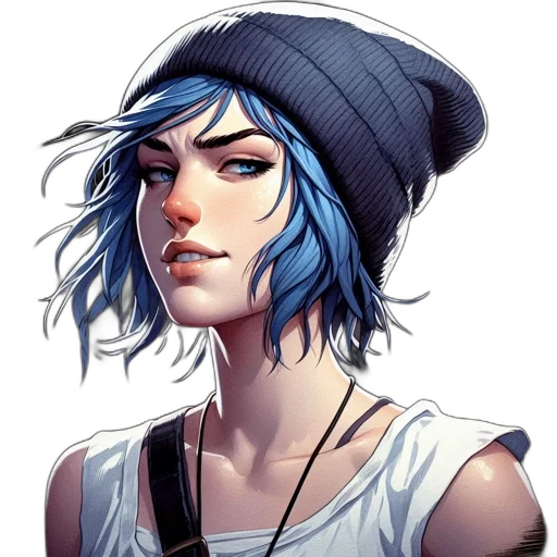 hat, face, concept art, comic book art transparent PNG cut-out