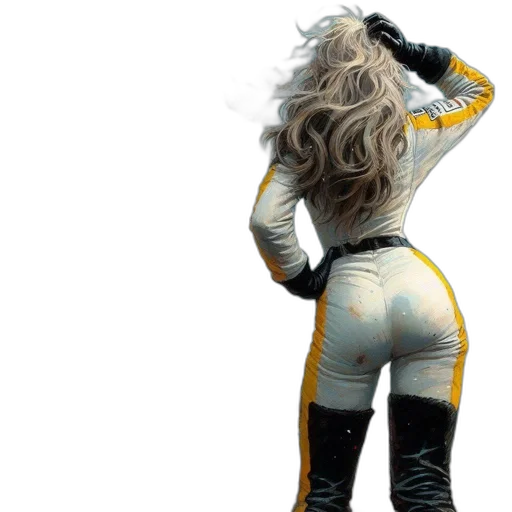 hair, jacket, dress, concept art transparent PNG cut-out