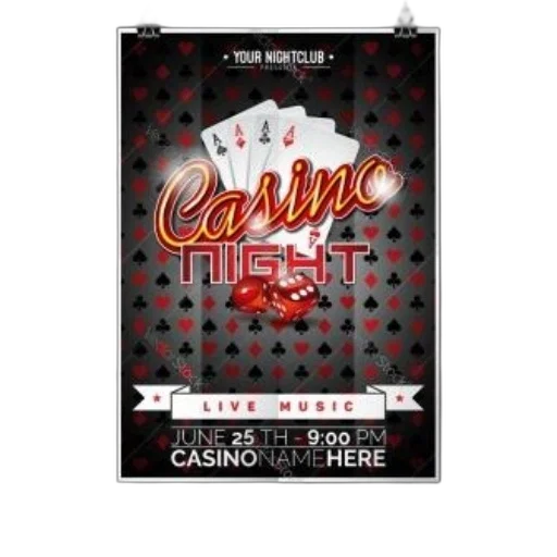 vibrant, poster, casino, night transparent PNG cut-out
