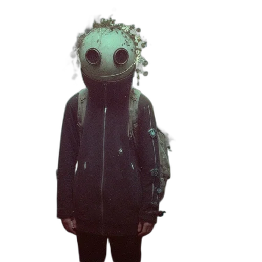 mask, jacket, creature, face transparent PNG cut-out