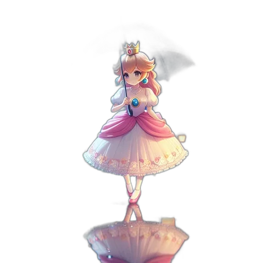 dress, crown, robot, staff transparent PNG cut-out