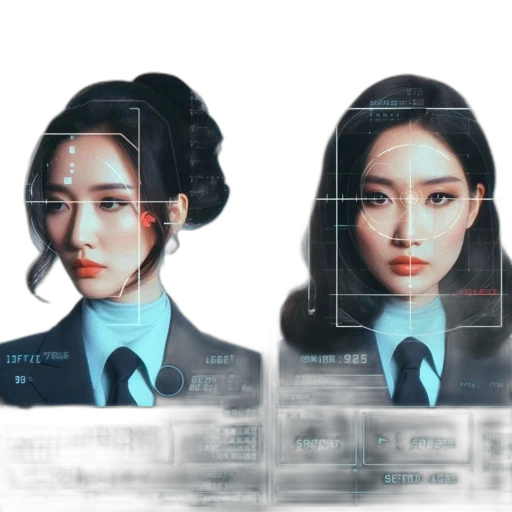 robot, face, photorealistic, cyberpunk transparent PNG cut-out
