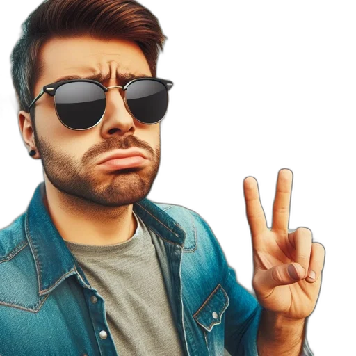 jacket, face, cartoon, photorealistic transparent PNG cut-out