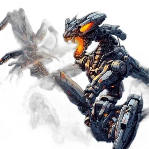 robot, dragon, weapon, concept art transparent PNG cut-out