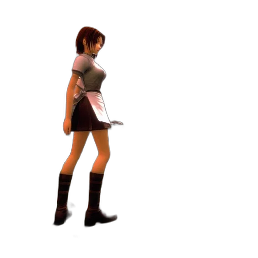 dress, robot, staff, weapon transparent PNG cut-out