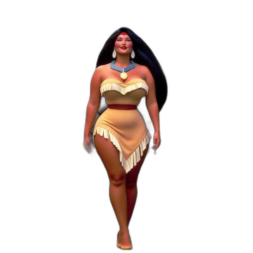 dress, creature, hair, 3d render transparent PNG cut-out