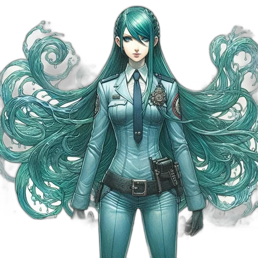 hair, staff, concept art, comic book art transparent PNG cut-out