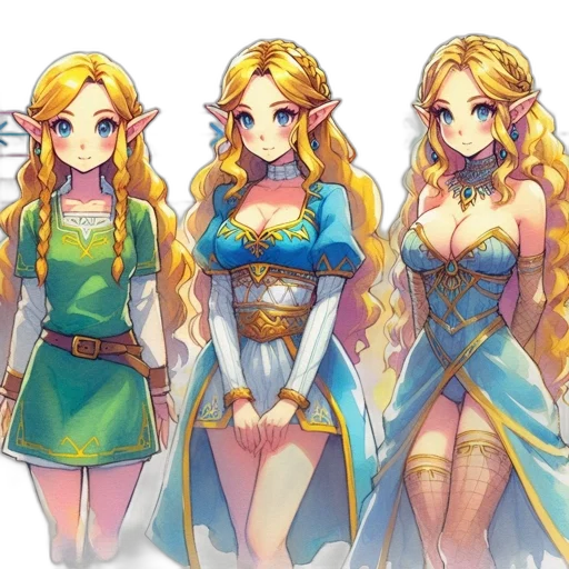 dress, fantasy art, concept art, pixel art transparent PNG cut-out