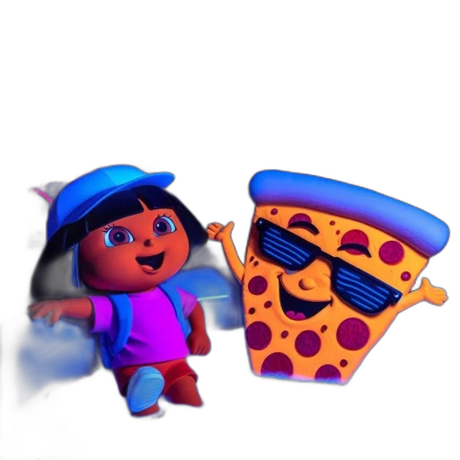 umbrella, hat, food, 3d render transparent PNG cut-out